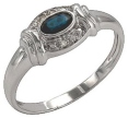 Кольцо с бриллиантом и сапфиром RHIN0044-55DQ-W 2010 г инфо 1498w.