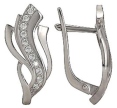 Серьги с фианитом 02-1669-03 2010 г инфо 1756w.