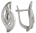 Серьги с фианитом 02-1043-23 2010 г инфо 1762w.