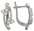 Серьги с фианитом 02-1837-03 2010 г инфо 1872w.