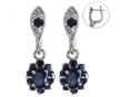 Серьги, серебро 925, сапфир 003 01 21spk1-00478 2010 г инфо 10610w.