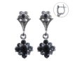 Серьги, серебро 925, сапфир 003 01 21spk2-00454 2010 г инфо 10611w.