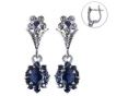 Серьги, серебро 925, сапфир 003 01 21spk2-00478 2010 г инфо 10612w.