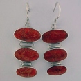 Серьги, серебро 925, коралл 001 01 21-00779 2009 г инфо 10629w.