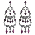 Серьги, серебро 925, рубин синт,циркон 012 01 21-03247 2010 г инфо 10792w.