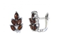 Серьги, серебро 925, гранат 001 01 21-02630 2010 г инфо 10874w.