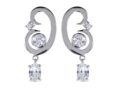 Серьги, серебро 925, циркон 004 01 21sk-00523 2009 г инфо 11270w.