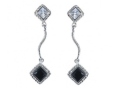 Серьги, серебро 925, оникс,циркон 020 01 21-02879 2010 г инфо 11273w.