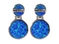 Серьги, серебро 925, опал синт 024 01 21-03504 2009 г инфо 11375w.