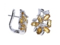 Серьги, серебро 925, цитрин 003 01 21spk-00426 2009 г инфо 11382w.