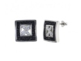 Серьги, серебро 925 кристалл Сваровски,кожа ската 018 01 21spk-00186 2010 г инфо 11384w.