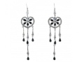Серьги, серебро 925, оникс,циркон 019 01 21-02924 2010 г инфо 11515w.