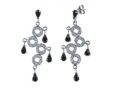 Серьги, серебро 925, оникс,циркон 019 01 21sp-00120 2010 г инфо 11530w.