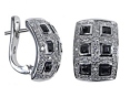 Серьги, серебро 925, оникс,циркон 003 01 21sk-00116 2010 г инфо 11575w.